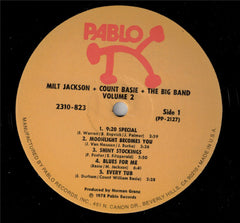 Milt Jackson + Count Basie Big Band Vol. 2 Pablo Records, Pablo Records LP, Album, Als Very Good Plus (VG+) Very Good Plus (VG+)