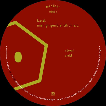 (PRESALE 4/27/26) Miel, gingembre, citron EP (VINYL) | Mint (M) Mint (M) - MINIMAL/DUB *NEW*
