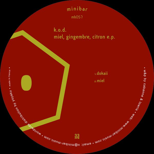 (PRESALE 4/27/26) Miel, gingembre, citron EP (VINYL) | Mint (M) Mint (M) - MINIMAL/DUB *NEW*