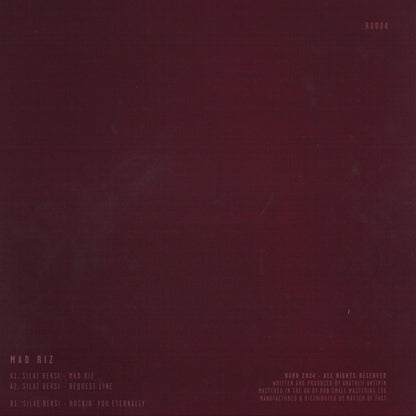 Silat Beksi - (PRESALE 10/9/26) Mad Riz (COLOR VINYL LP raru) | NEW - MINIMAL *NEW/COLOR*