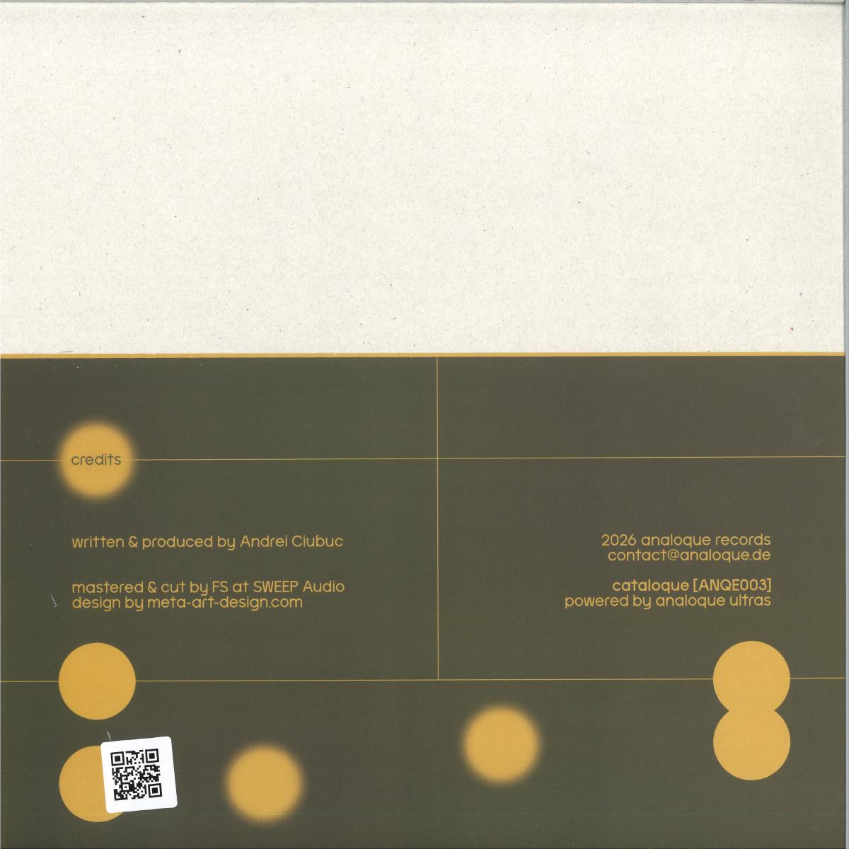 Andrei Ciubuc - House Mi (VINYL 12" analoque ANQE003 2026) | NEW - MINIMAL *NEW*