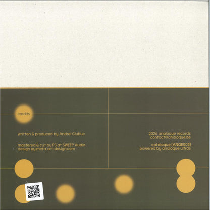 Andrei Ciubuc - House Mi (VINYL 12" analoque ANQE003 2026) | NEW - MINIMAL *NEW*