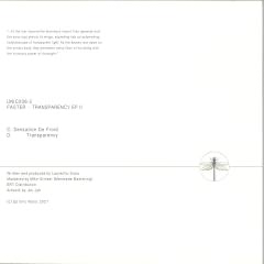 Transparency EP (2xVINYL) | Mint (M) Mint (M) - MINIMAL *NEW*