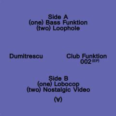 (PRE-ORDER TBD) Club Funktion EP (VINYL) | Mint (M) Mint (M) - MINIMAL *NEW*