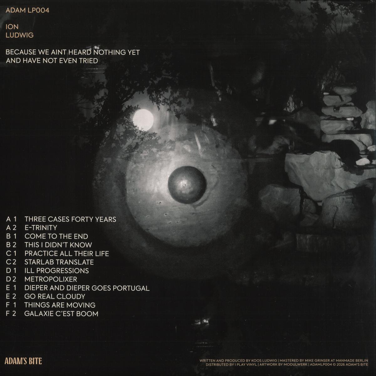 Ion Ludwig - Because We Aint Heard Nothing Yet And Have Not Even Tried (VINYL 3xLP Adams Bite ADAMLP04) | NEW Mint (M) Mint (M) - MINIMAL *NEW*