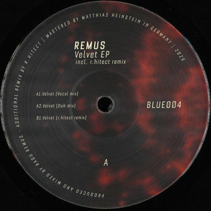 Remus - Velvet (VINYL 12" Blue) | NEW - MINIMAL *NEW*