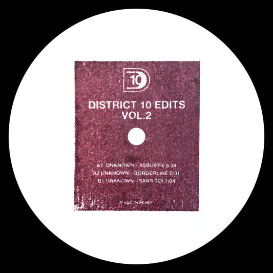 Unknown Artist - District 10 Edits Vol. 2 (VINYL 12") | NEW - MINIMAL *NEW*