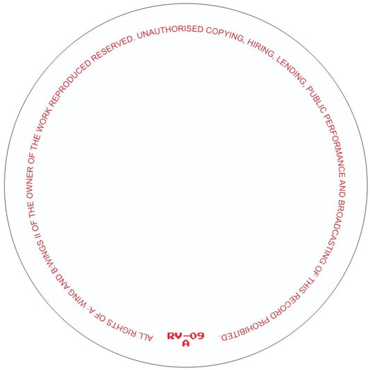 RICARDO VILLALOBOS - (PRESALE 08/10/26) WINGS (VINYL 12" Rawax RV-09 2026) | NEW - MINIMAL *NEW*