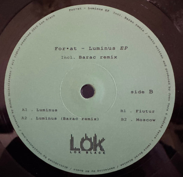 Luminus EP (VINYL)(BARAC RMX) | Mint (M) Mint (M) - MINIMAL *NEW*