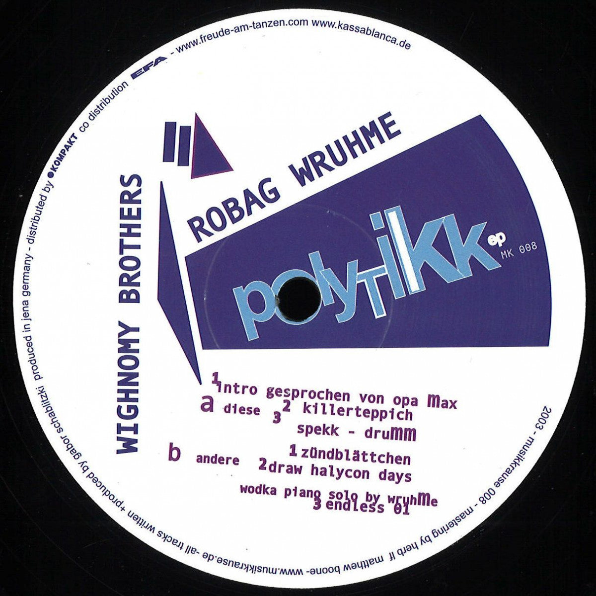 Wighnomy Brothers & Robag Wruhme - Polytikk (VINYL 12" Musik Krause) | NEW - MINIMAL *NEW*