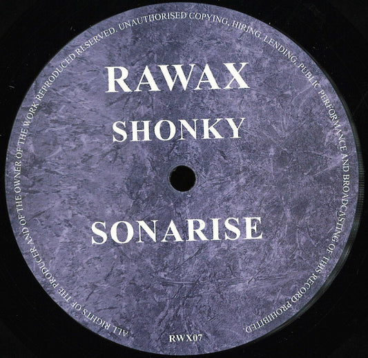 Shonky - Sonarise (VINYL 12" Rawax) | NEW - MINIMAL *NEW*