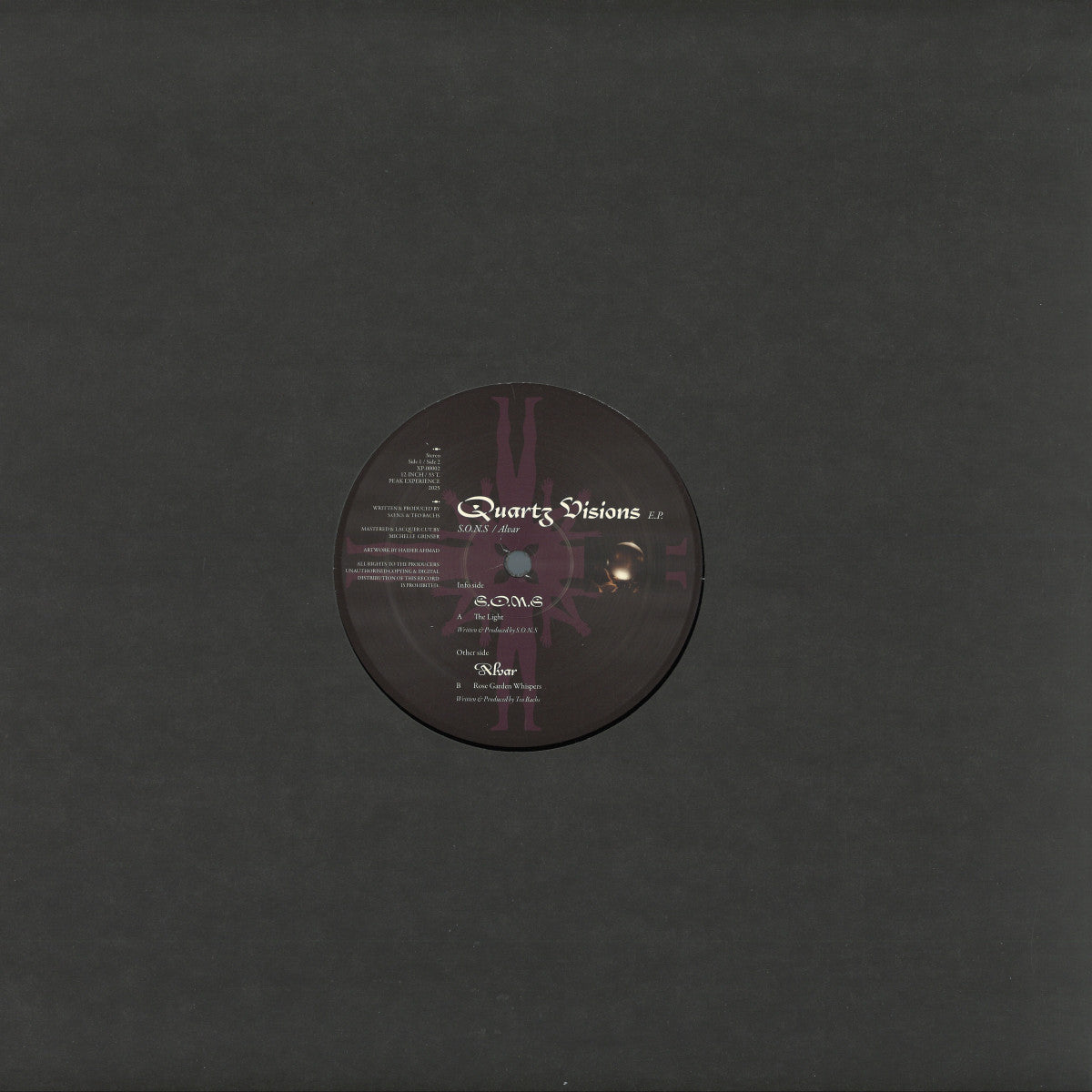 S.O.N.S / Alvar - Quartz Visions (VINYL 12" Peak Experience) | NEW - MINIMAL *NEW*