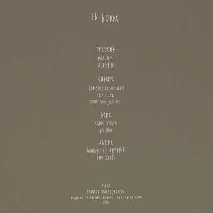 Lb Honne - (PRESALE 6/16/26) present future / here there (2xVINYL) | Mint (M) Mint (M) - MINIMAL *NEW*