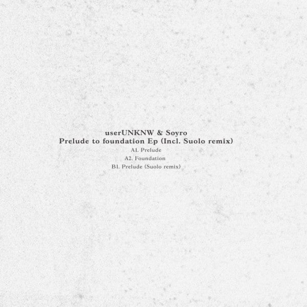 Prelude To Foundation Ep | Mint (M) Mint (M) - MINIMAL/TECH HOUSE