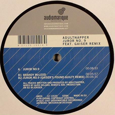 Adultnapper - Juror No. 9 (VINYL) | Near Mint- (NM-) Generic - MINIMAL / USED *NEAR MINT-*