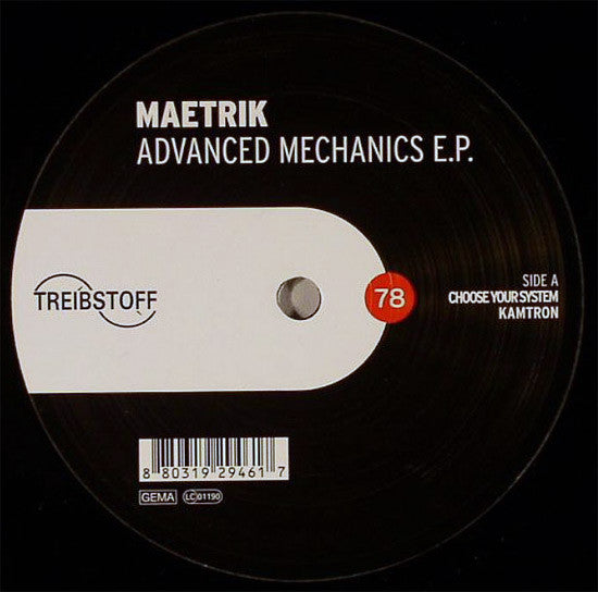 Maetrik - Advanced Mechanics E.P. | Near Mint (NM) Generic - MINIMAL / USED *NEAR MINT*