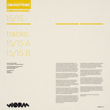 Machinefabriek - 15/15 | Near Mint (NM) Near Mint (NM) - MINIMAL / USED *NEAR MINT*