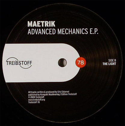 Maetrik - Advanced Mechanics E.P. | Near Mint (NM) Generic - MINIMAL / USED *NEAR MINT*