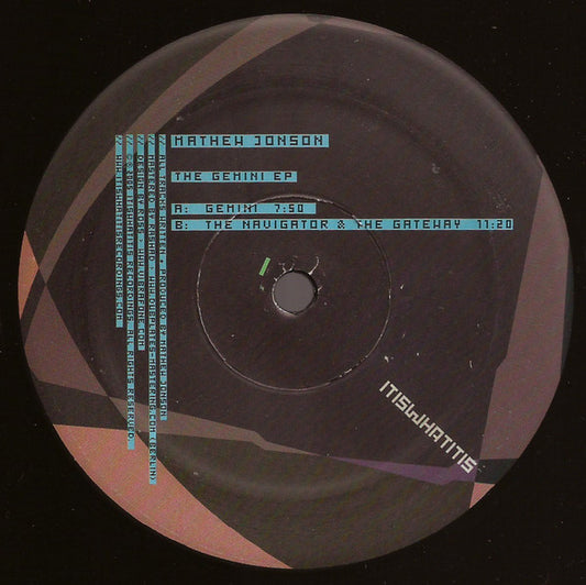 Mathew Jonson - The Gemini EP | Very Good (VG) Very Good Plus (VG+) - MINIMAL / USED *VERY GOOD*