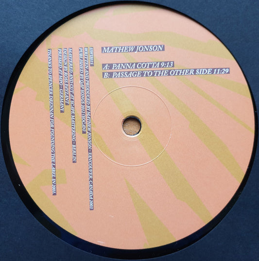 Mathew Jonson Panna Cotta / Passage To The Other Side 12" Mint (M) Mint (M)
