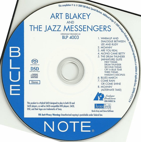 Moanin' (SACD) | Near Mint (NM or M-) Near Mint (NM or M-) - JAZZ / USED *NEAR MINT*