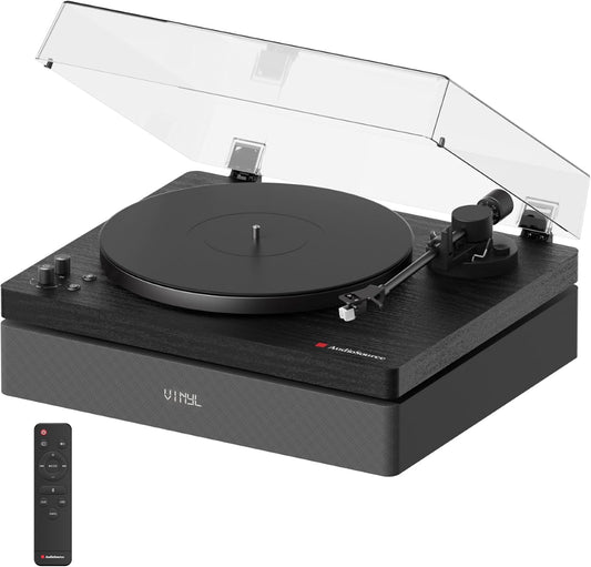 Monostereo One Stop - AudioSource Record Player, All-in-one Turntable with 2.1 Channel Built-in Speaker (Copy) |
