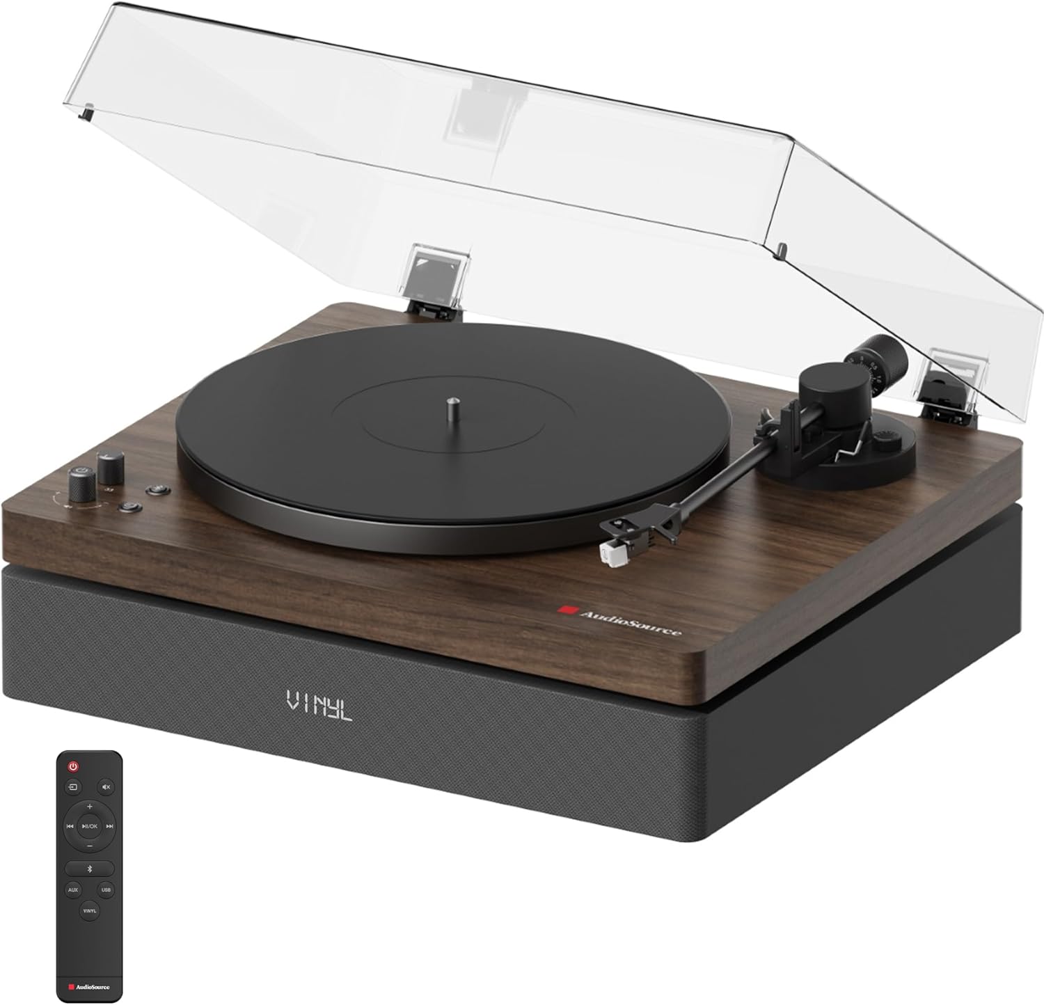 Monostereo One Stop - AudioSource Record Player, All-in-one Turntable with 2.1 Channel Built-in Speaker |