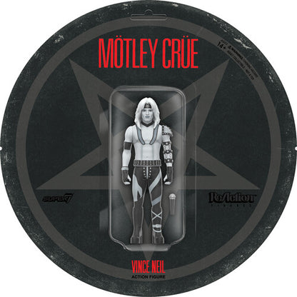 Super7 - Motley Crue - ReAction Figures Wv2 - Vince Neil (Shout At The Devil - Black & White) (Collectible, Action Figure) |