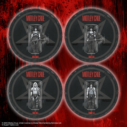 Super7 - Motley Crue - ReAction Figures Wv2 - Vince Neil (Shout At The Devil - Black & White) (Collectible, Action Figure) |