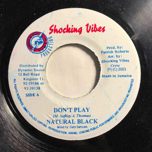 Natural Black / Guyanese Don't Play / Burberry Shocking Vibes 7" Near Mint (NM or M-) Generic