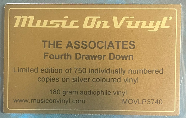 The Associates - Fourth Drawer Down *SILVER* | Mint (M) Mint (M) - NEW WAVE *NEW/COLOR*