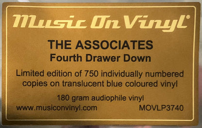 The Associates - Fourth Drawer Down *SILVER* | Mint (M) Mint (M) - NEW WAVE *NEW/COLOR*