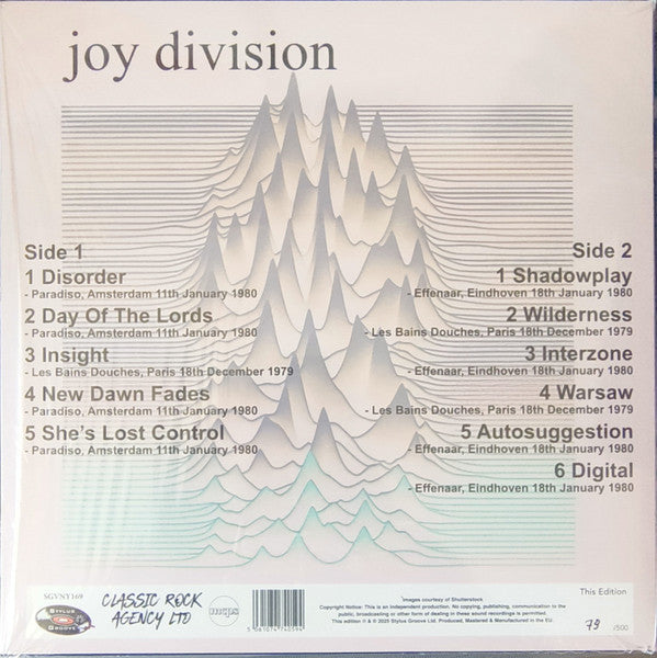 Unknown Pleasures In Concert (COLOR VINYL) | Mint (M) Mint (M) - NEW WAVE *NEW/COLOR*