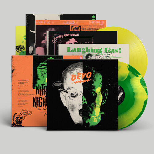 Devo - (PRESALE 7/3/26) Nitrous Nightmare Halloween Live '75 - Laughing Gas (GREEN YELLOW SWIRL 2xVINYL) | Mint (M) Mint (M) - NEW WAVE *NEW/COLOR*