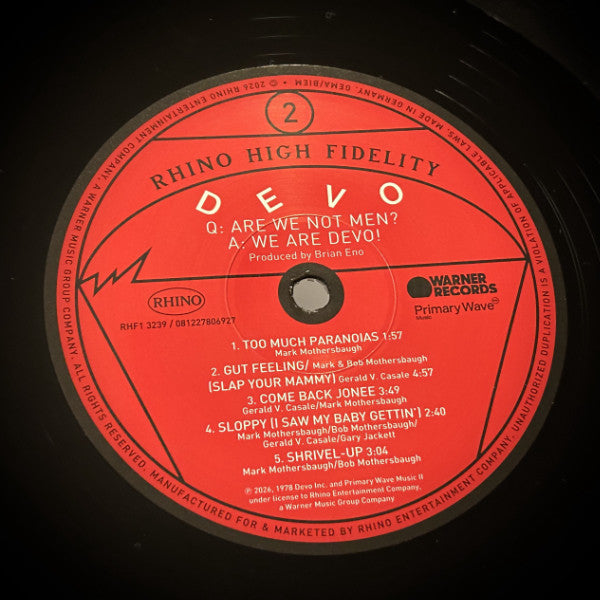 Are We Not Men? A: We Are Devo! (Hi-Fidelity VINYL) | - NEW WAVE *NEW*