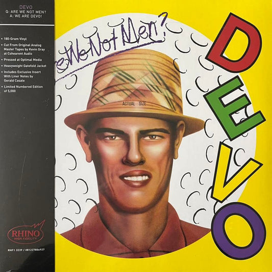 Are We Not Men? A: We Are Devo! (Hi-Fidelity VINYL) | - NEW WAVE *NEW*