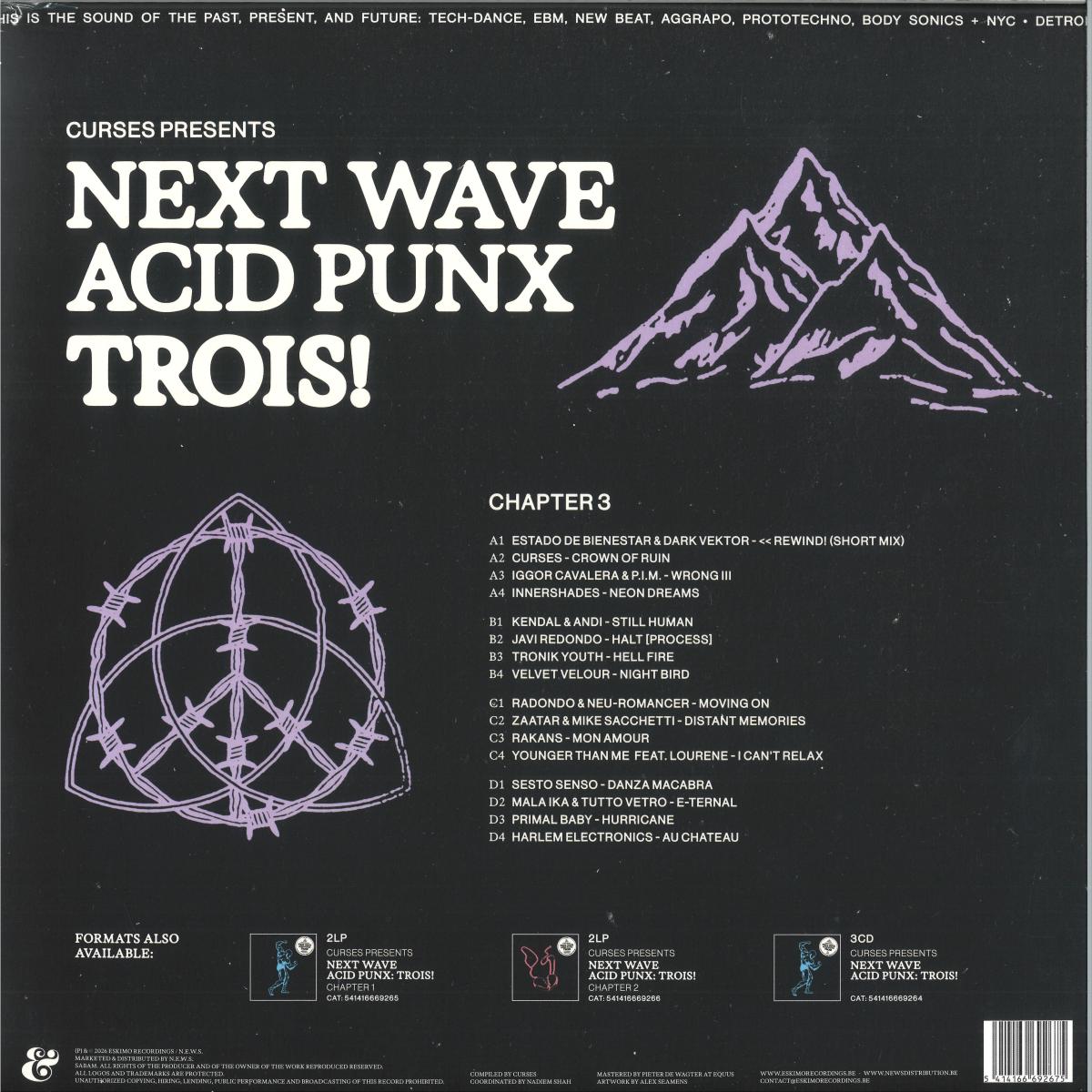 CURSES - NEXT WAVE ACID PUNX TROIS - CHAPTER 3 (VINYL 2x12" ESKIMO RECORDINGS 541416669267) | NEW Mint (M) Mint (M) - NEW WAVE *NEW*
