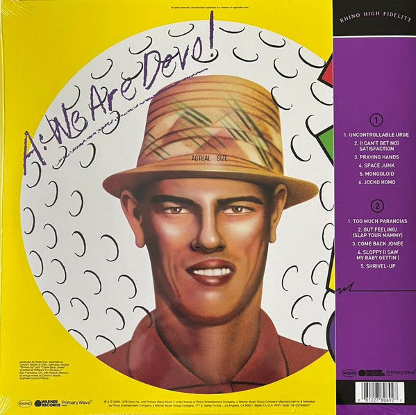 Are We Not Men? A: We Are Devo! (Hi-Fidelity VINYL) | - NEW WAVE *NEW*