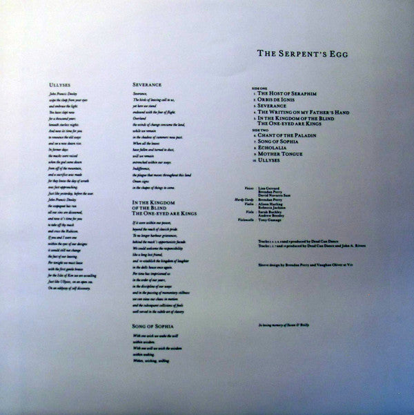 The Serpent's Egg | Mint (M) Mint (M) - NEW WAVE/POST-PUNK