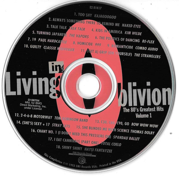 Living In Oblivion (The 80's Greatest Hits: Volume 1)(CD) | Mint (M) Mint (M) - NEW WAVE *SEALED*