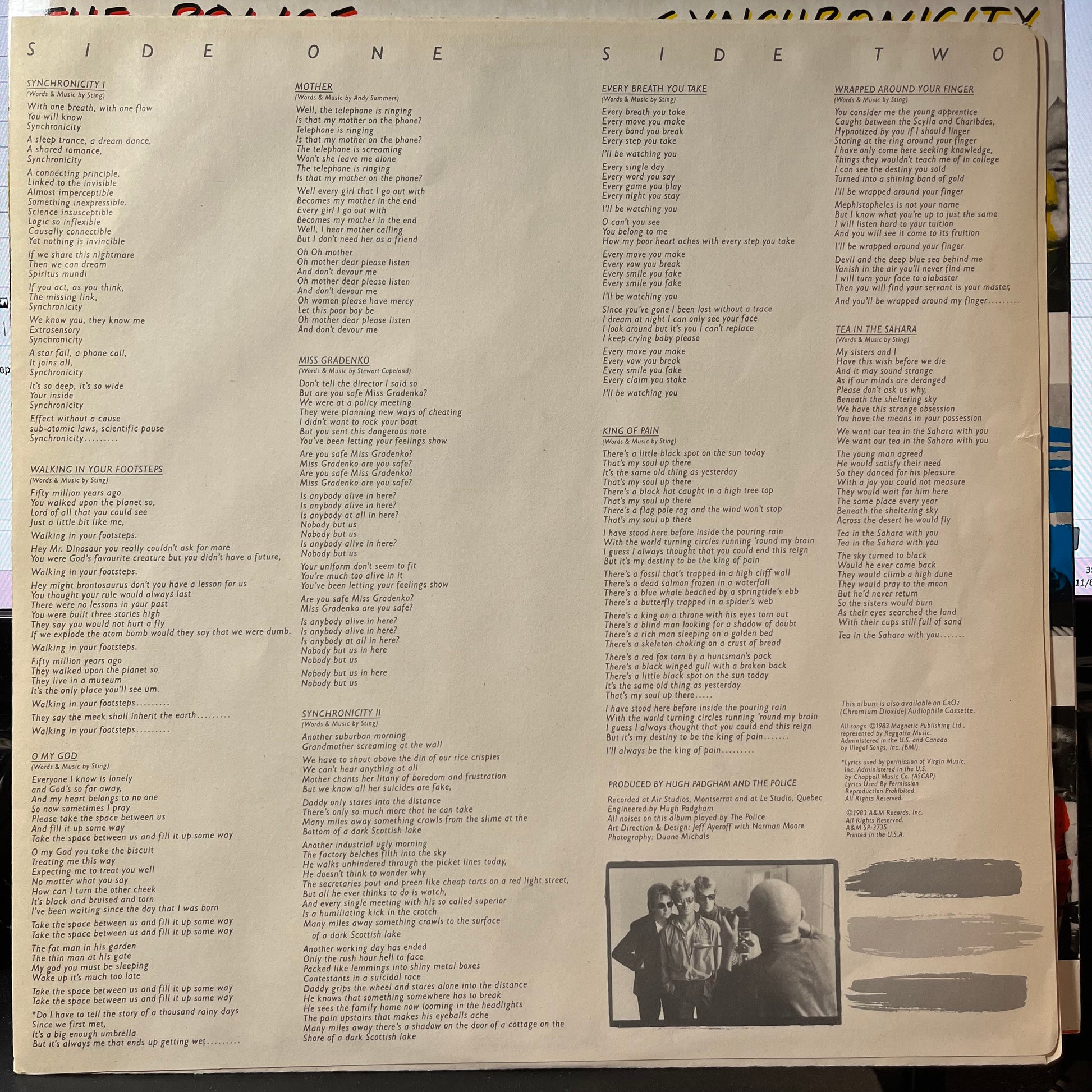 Synchronicity (VINYL) | Excellent+ (EX+) Near Mint (NM or M-) - NEW WAVE / USED *EXCELLENT+*