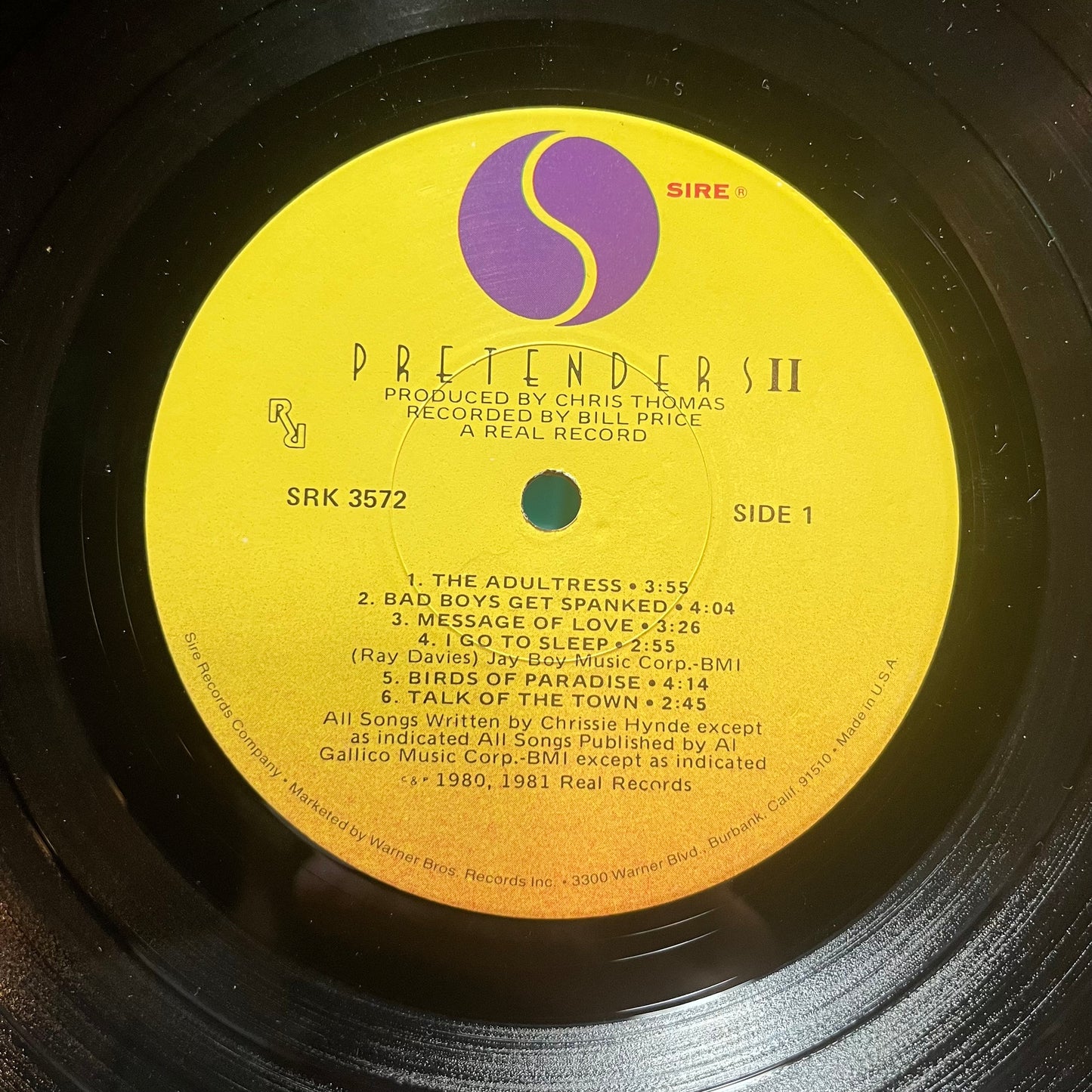 The Pretenders - Pretenders II (VINYL LP SIRE SRK 3572 1981) | Excellent+ (EX+) Very Good Plus (VG+) - NEW WAVE / USED *EXCELLENT+*