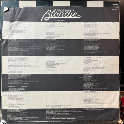 Parallel Lines (VINYL) | Excellent (EX) Excellent (EX) - NEW WAVE / USED *EXCELLENT*
