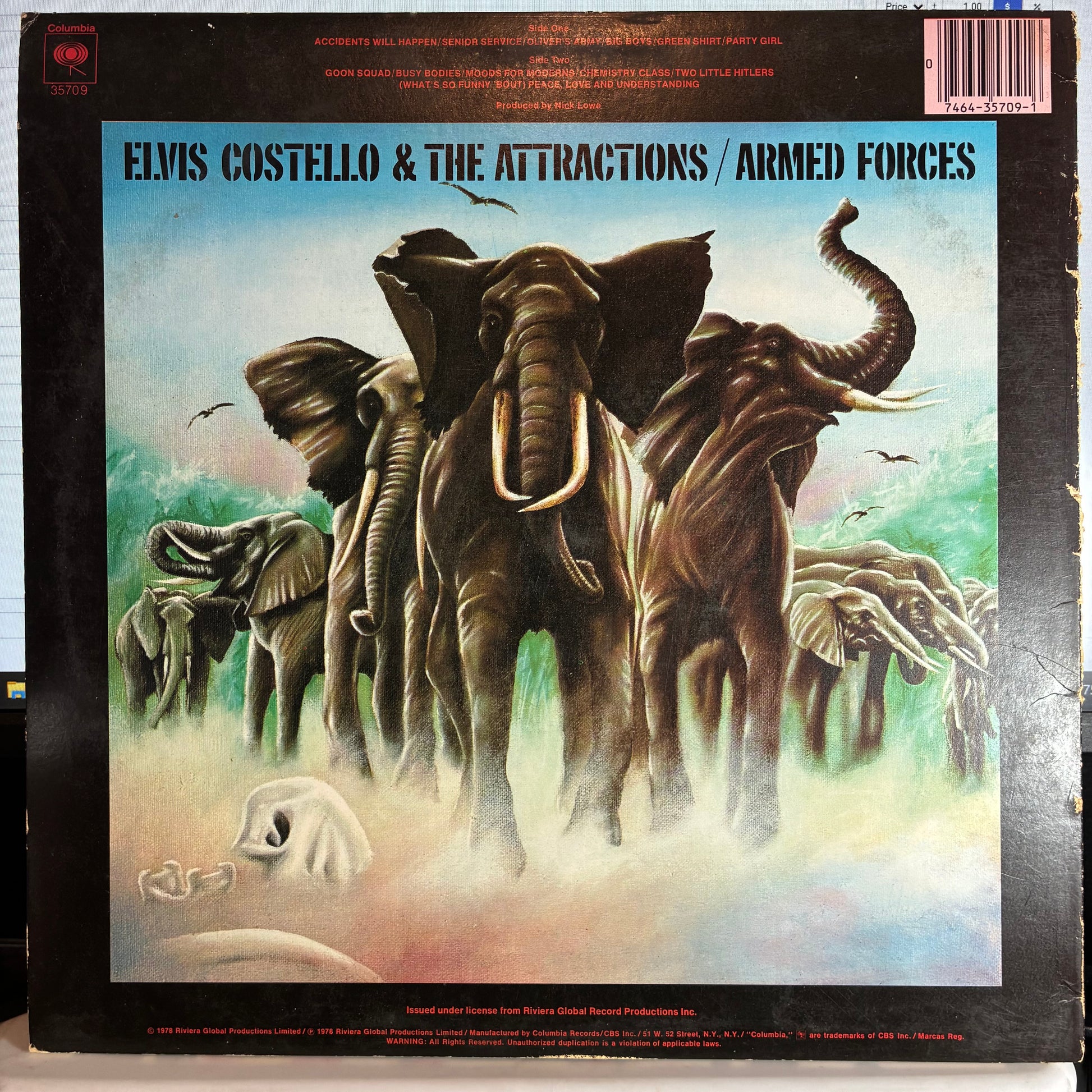 Armed Forces (VINYL) | Excellent (EX) Very Good Plus (VG+) - NEW WAVE / USED *EXCELLENT*
