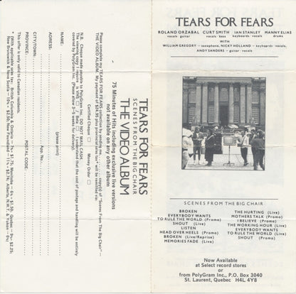 Tears For Fears - Songs From The Big Chair (CASS) | Excellent (EX) Excellent (EX) - NEW WAVE / USED *EXCELLENT*