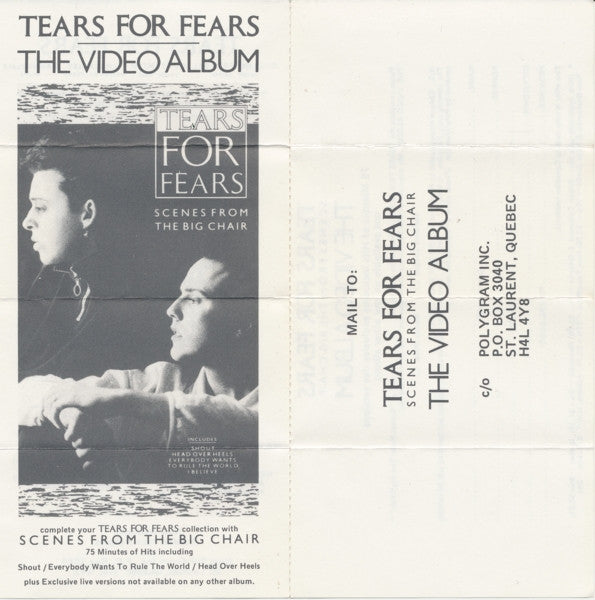 Tears For Fears - Songs From The Big Chair (CASS) | Excellent (EX) Excellent (EX) - NEW WAVE / USED *EXCELLENT*