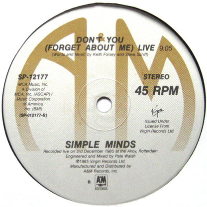 All The Things She Said / Don't You (Forget About Me) Live (VINYL) | Excellent (EX) Near Mint (NM) - NEW WAVE / USED *EXCELLENT*