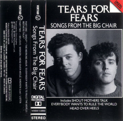 Tears For Fears - Songs From The Big Chair (CASS) | Excellent (EX) Excellent (EX) - NEW WAVE / USED *EXCELLENT*
