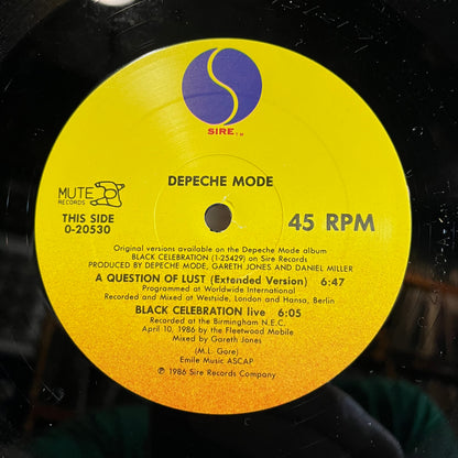 A Question Of Time / A Question Of Lust (PROMO VINYL) | Near Mint (NM or M-) Near Mint (NM or M-) - NEW WAVE / USED *NEAR MINT*