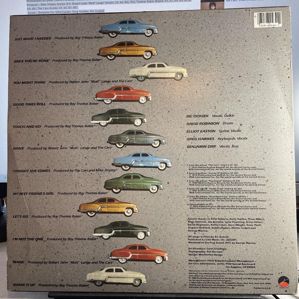 The Cars Greatest Hits (VINYL) | Near Mint (NM) Excellent (EX) - NEW WAVE / USED *NEAR MINT*